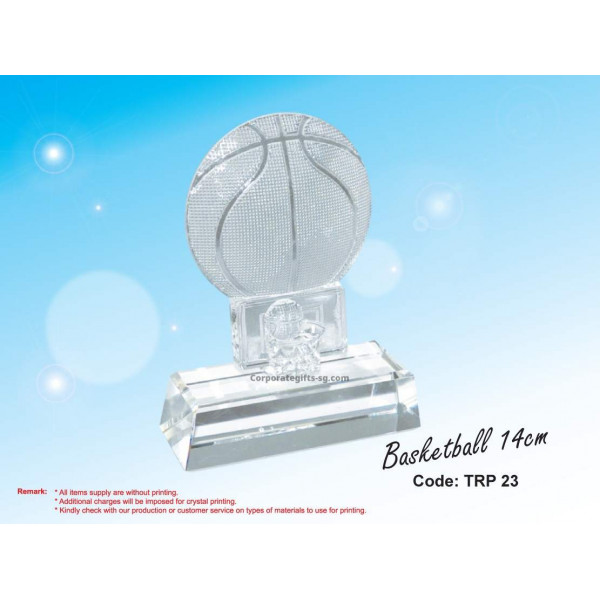 TRP 23 Basketball 14cm Crystal Trophy